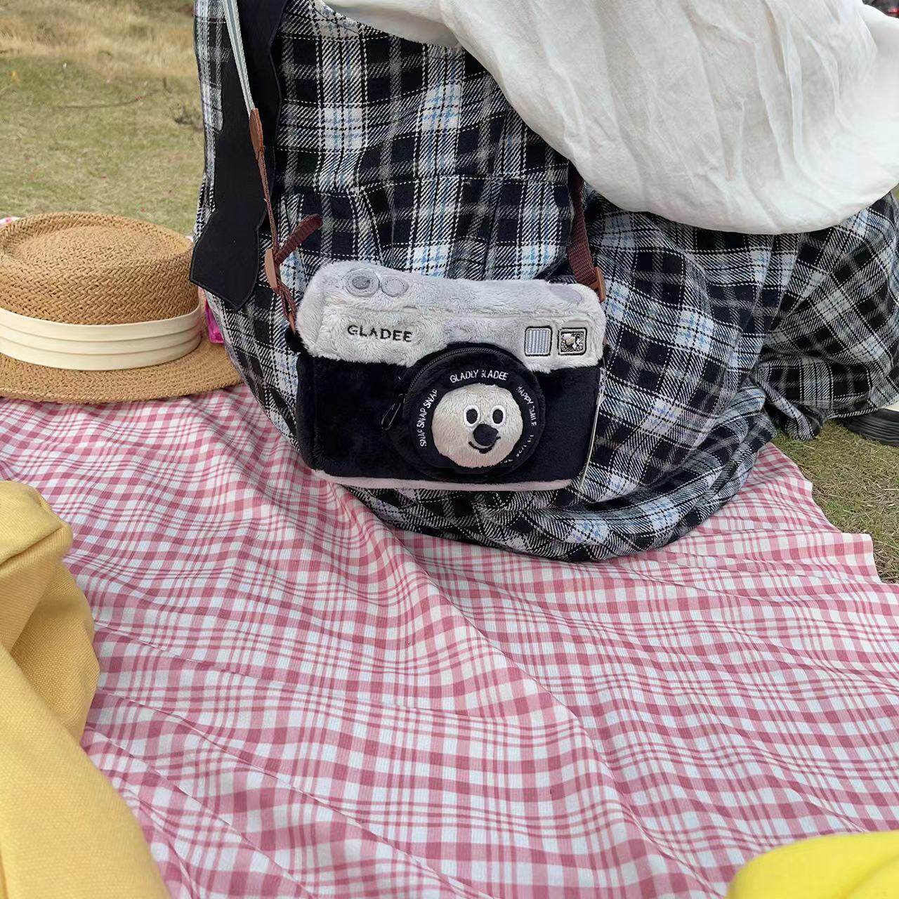 Yao Chi same Japanese GLADEE camera bag messenger bag coin purse camera shape sundries bag - Taobao