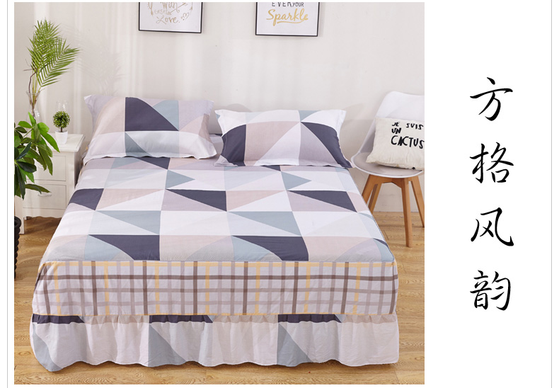 Jie Yuan giường bông váy một mảnh tấm khăn trải giường cotton ren 1.2m1.5m1.8m2.0m ​​nệm bảo vệ - Váy Petti váy giường khách sạn