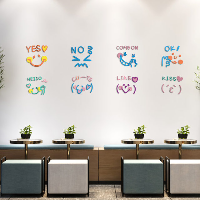 Funny Expression Fridge Magnets Tiktok Girly Room Decoration Wall Dormitory Bedroom Bedside Stickers Decorative Small Patterns