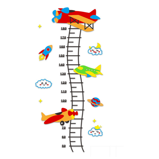 Children's Height Wall Stickers 3D Stereo Baby Height Measurement Ruler Stickers Painting Boy's Room Layout Wall Decorations