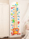 Children's Height Stickers 3D Cartoon Car Height Measuring Ruler Boy's Room Layout Wall Decoration Bedside Wall Stickers