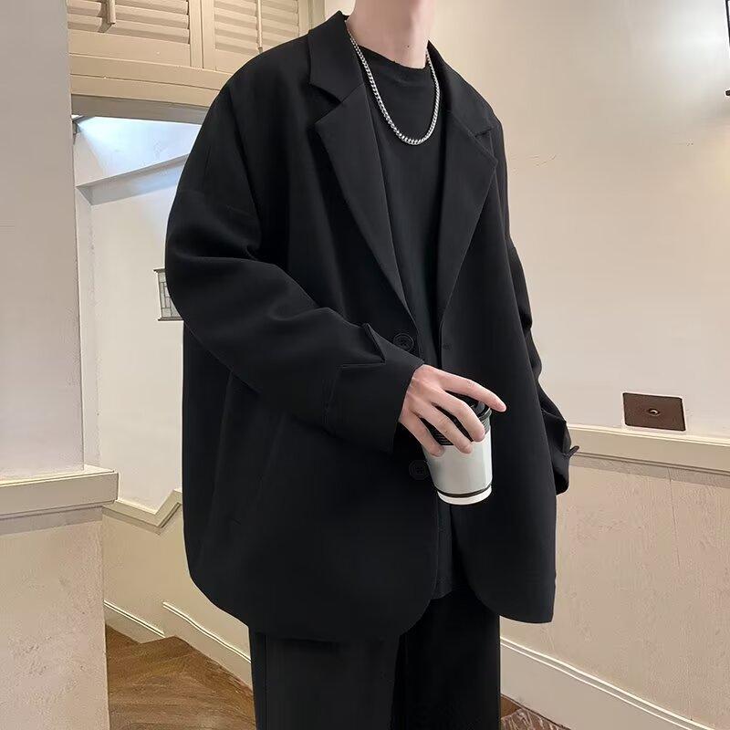 Men's Blazer Spring and Autumn 2024 New Style High-End Cool Loose Large Size Simple Casual Suit Jacket