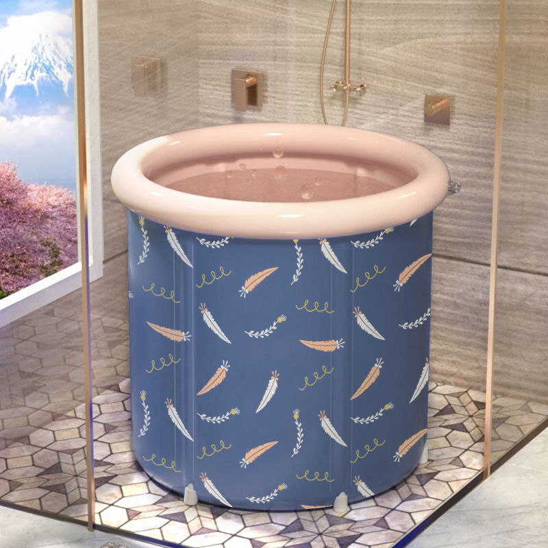 Water beauty bath barrel adult foldable bath bucket home bath tub full body medicine bath barrel adult bath bucket artifact