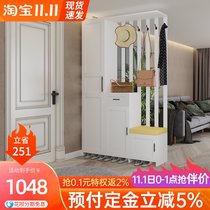 Modern simple foyer porch entrance cabinet living room entrance with mirror shoe cabinet double-sided screen Cabinet