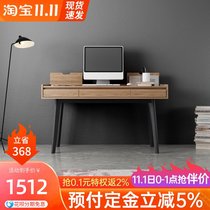 Creative multifunctional study table three-draw desk desk desk desk desk Nordic simple bedroom solid wood computer desk