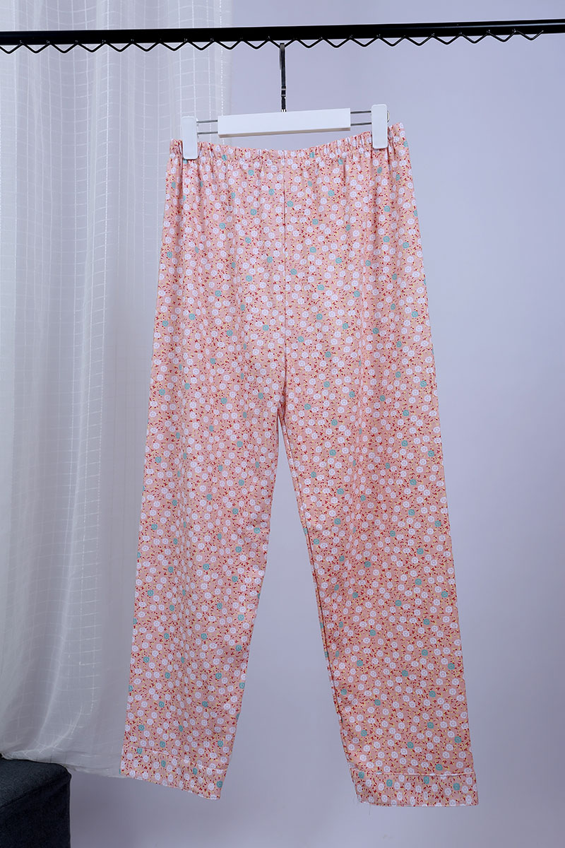 Quần cotton trung niên và cũ nhà cotton nữ cotton ngủ quần mỏng phần hoa cộng với phân bón XL quần dài tháng quần phụ nữ quần thu đông nam nữ