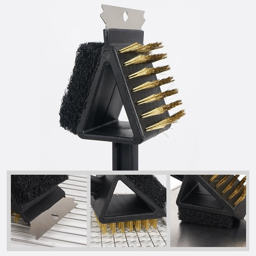 Щетка для барбекю Длинные барбекю вправо -Заклинание проводной щетки для барбекю для очистки щетки мультиразовая чистящая чистящая кисточка