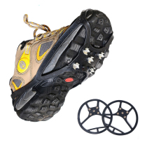 Outdoor mountaineering crampons round 5-tooth crampons reinforced simple snow shoe spikes anti-skating claws winter hiking shoe covers