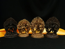 Nepal handmade tantric Buddha statue small Buddha statue home Buddha Hall ornaments red copper 12cm does not bargain