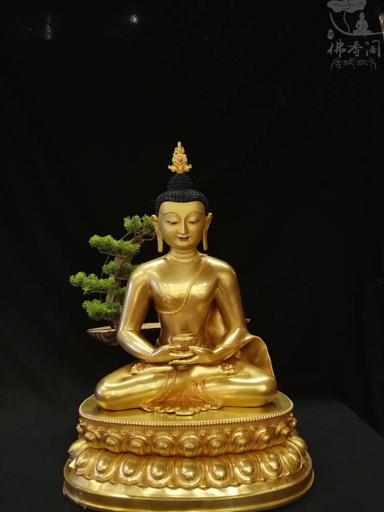 Nepal manual import of the piece of gold - gilded 59CM Samsung Buddha's Master Master Process