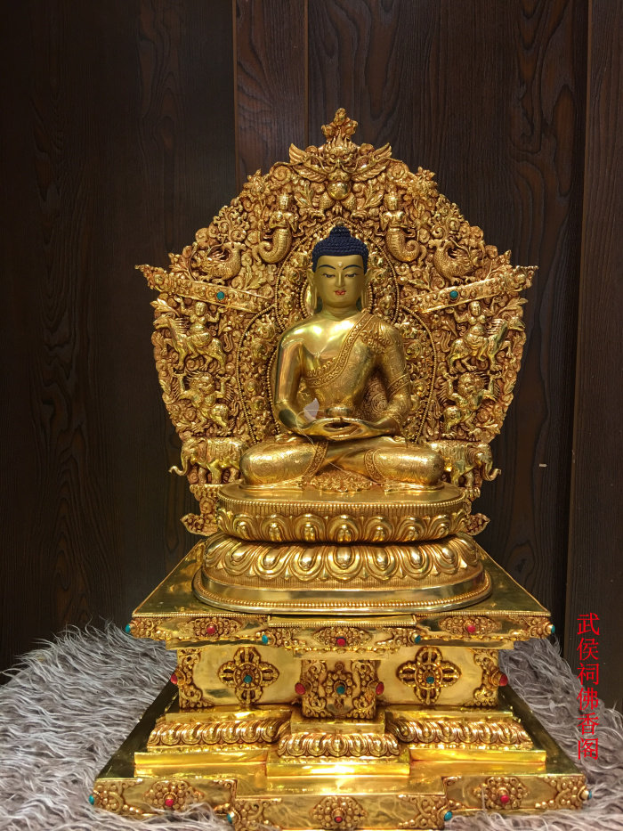 Nepal hand - crafted Tantra Buddha statue Gilded 57cm high Buddha statue 33cm Amitar Buddha boutique