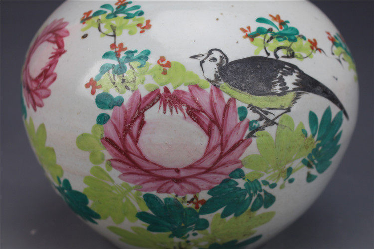 清晚期精品粉彩花鸟西瓜罐：穿越时空的艺术瑰宝，你值得拥有！-罐-淘宝