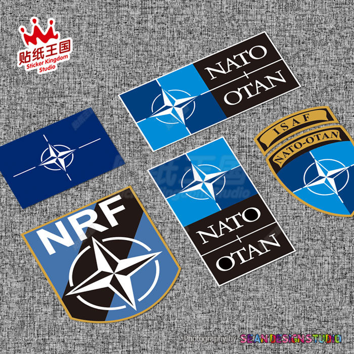 NATO (North Atlantic Treaty Organization) military emblem car reflective sticker Personalized waterproof Decal 01