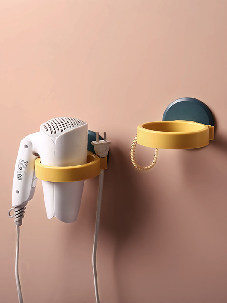 Hairdryer frame cosmetic room with rack Bathroom wall hanging hairdryer frame to collect toilet-free punch hair hanger