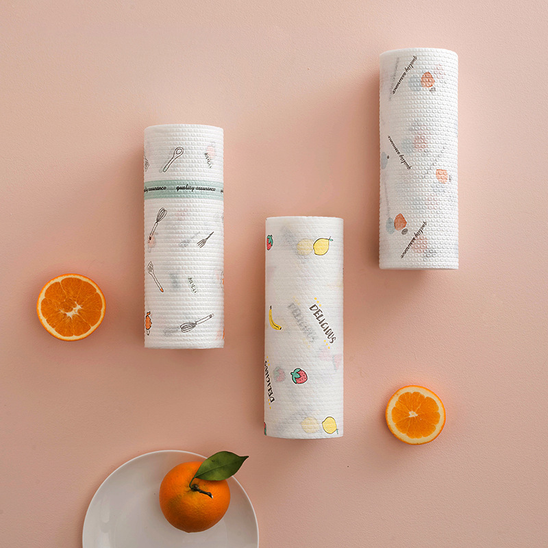 Sloth rub off to oil washable dry and wet dual-use dishcloth disposable household kitchen clean water absorbent unwoven cloth