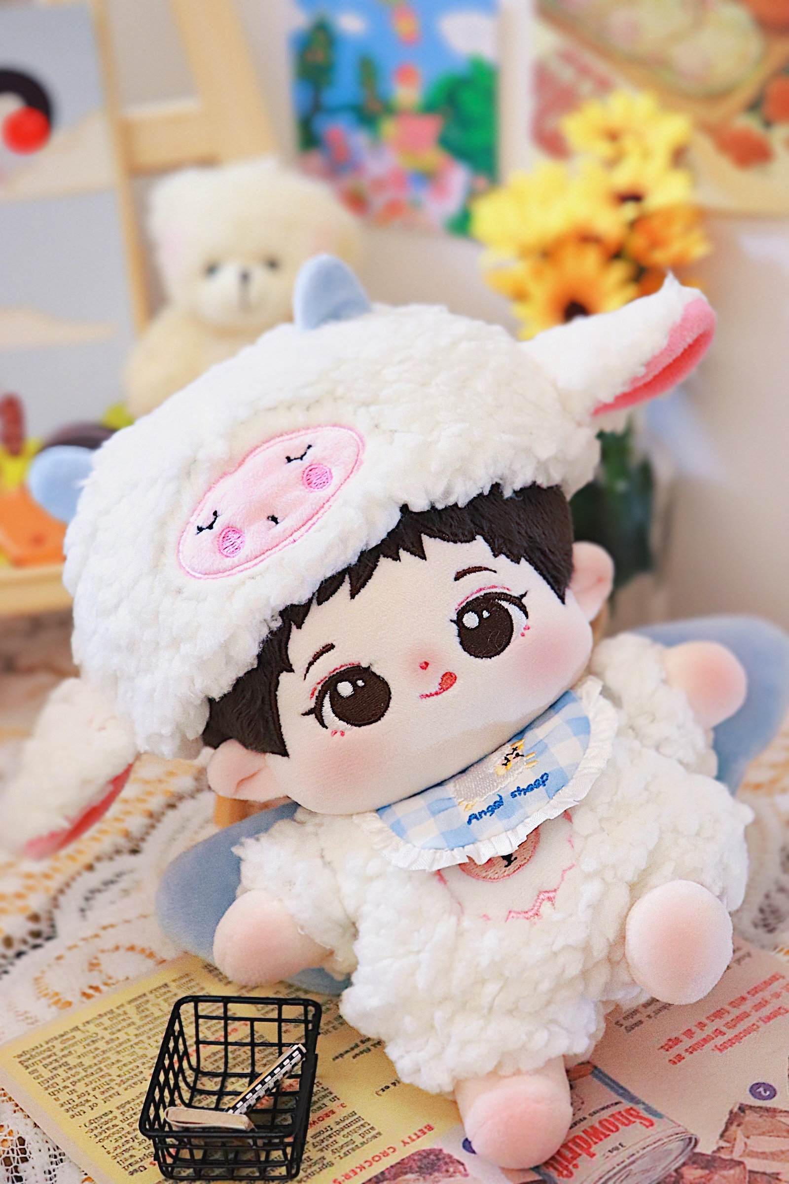 (Spot) Angel sheep set 20cm 15cm doll clothes doll clothes