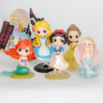 Girl birthday cake cartoon decoration ornaments Snow White Bell Princess Mermaid Spider-Man dress up cake