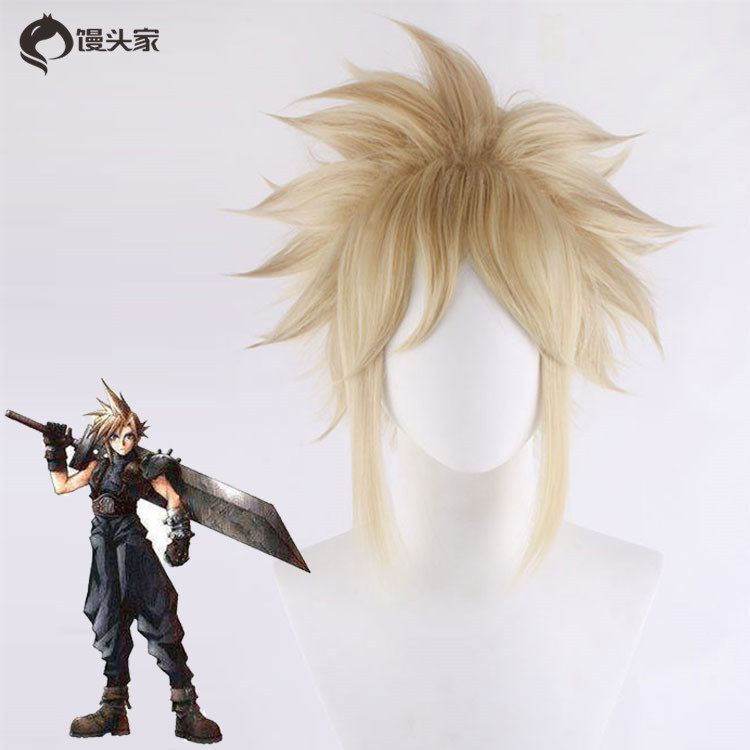 馒头家终幻想7 Ff7 克劳德 斯特莱夫cosplay假发