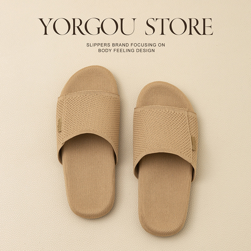 Yuangang Mugwort Antibacterial Slippers for Women, Summer Indoor Non-Slip Rubber Sole, Home Fabric, Sweat-Absorbent, Odor-Resistant, Unisex, All Seasons