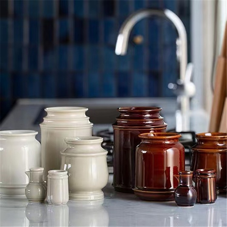 Sun-style ceramic kitchen tool containing tank containing bottle cutlery chopstick cylinder chopstick cage cutlery tank-Taobao