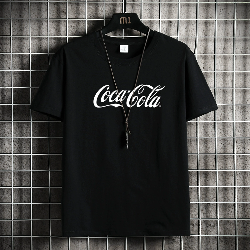 áo polo tay dài Áo thun ngắn tay Coca Cola Đầm cặp đôi Coca Cola màu đỏ cotton học sinh thương hiệu hợp thời trang quần áo sáng tạo vui nhộn polo nam