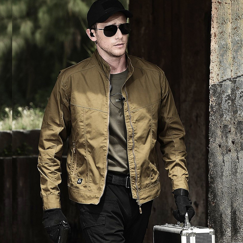 Spring Autumn Jacket Men's Ruling Officer Tactical Jacket Special Soldiers Combat Training Wear hard Han blouses to take up the coat of arms