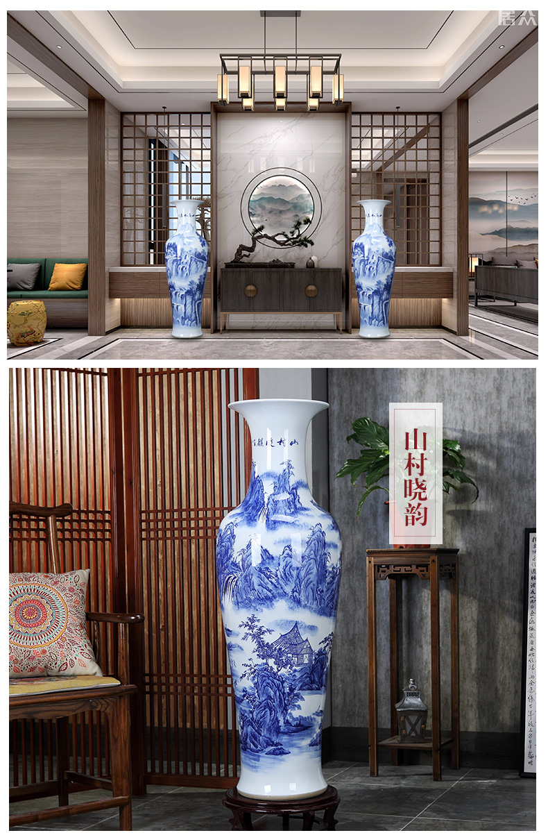 Jingdezhen porcelain ceramics of large vases, new Chinese style opening a housewarming gift flower arrangement sitting room adornment is placed