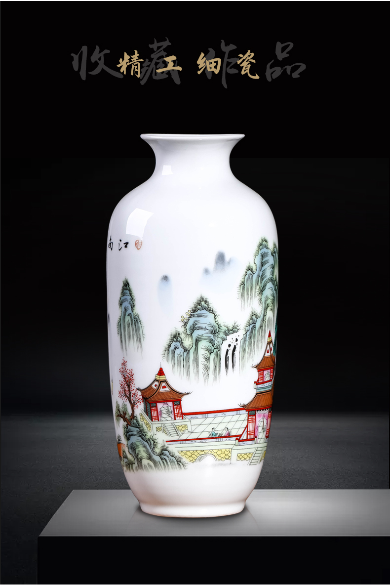 Jingdezhen vases, flower arranging new Chinese style living room home wine rich ancient frame TV ark adornment ceramics furnishing articles