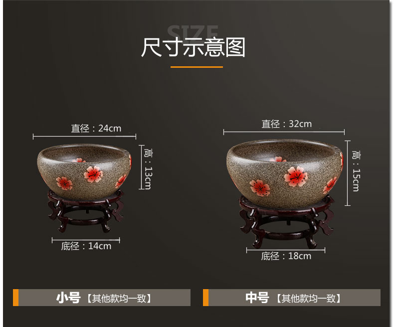 Jingdezhen ceramics aquarium hand - made sitting room desktop furnishing articles turtle tank goldfish bowl lotus lotus basin