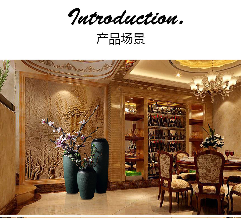 Jingdezhen ceramic new Chinese style of large vases, flower arranging I and contracted Europe type TV ark, sitting room adornment is placed