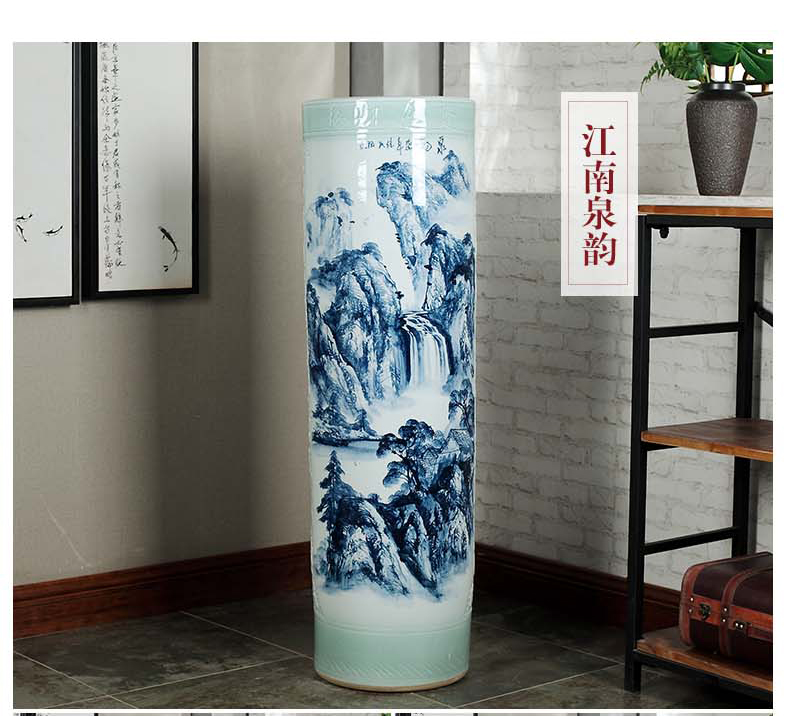 Jingdezhen porcelain ceramics quiver of large vase decoration to the hotel open living room TV cabinet study furnishing articles