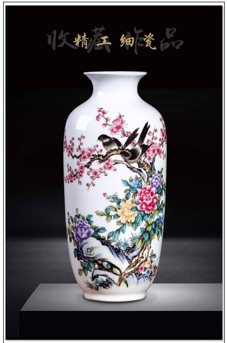 Jingdezhen vases, flower arranging new Chinese style living room home wine rich ancient frame TV ark adornment ceramics furnishing articles