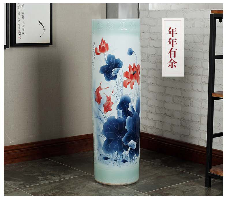 Jingdezhen porcelain ceramics quiver of large vase decoration to the hotel open living room TV cabinet study furnishing articles