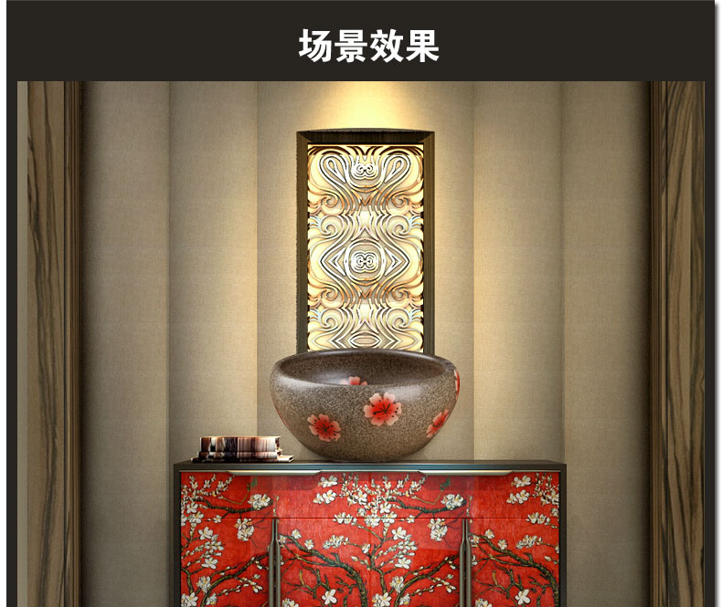 Jingdezhen ceramics aquarium hand - made sitting room desktop furnishing articles turtle tank goldfish bowl lotus lotus basin