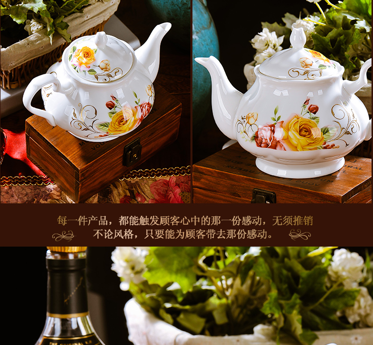 Ceramic European tea set English afternoon tea tea cups of coffee cups of water glass key-2 luxury home