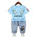 Childrens Quần áo nam Summer Set 2020 Quần New trẻ em ngắn tay áo hai mảnh ăn mặc cho trẻ em. 