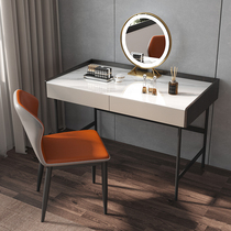 Italian light luxury Rock board makeup table modern simple bedroom small apartment dressing table Net red makeup table custom furniture