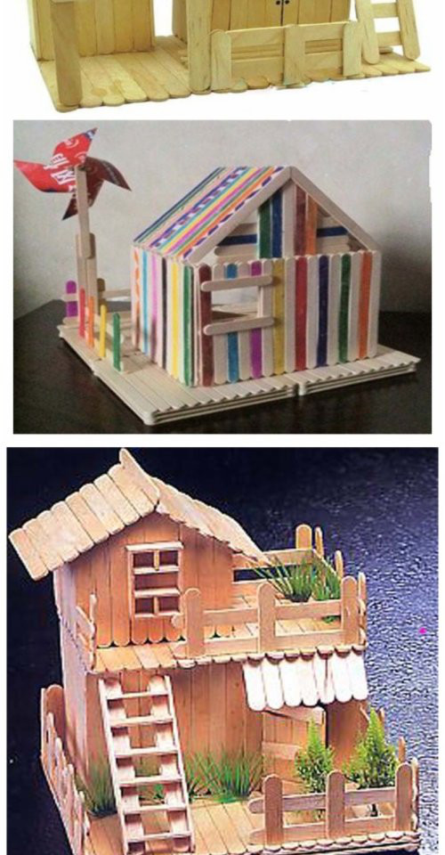 Ice cream stick ice ice stick gỗ nhỏ DIY hướng dẫn sử dụng vật liệu mô hình làm công cụ khuyến mãi - Tự làm khuôn nướng khuôn rau câu trung thu