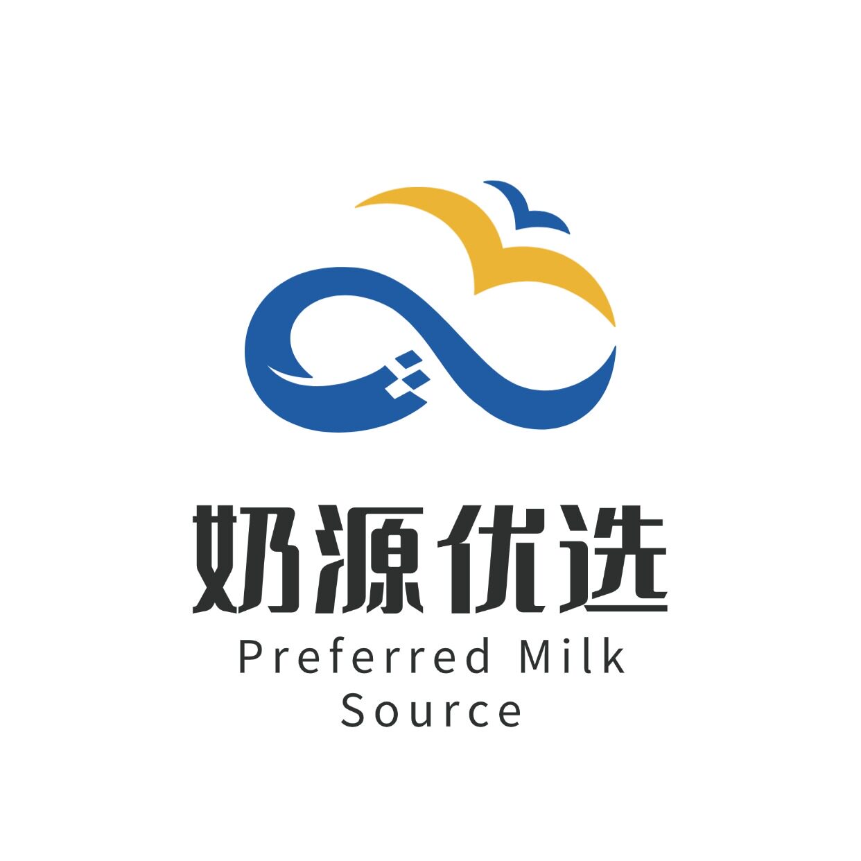 跨境奶源优选店的LOGO