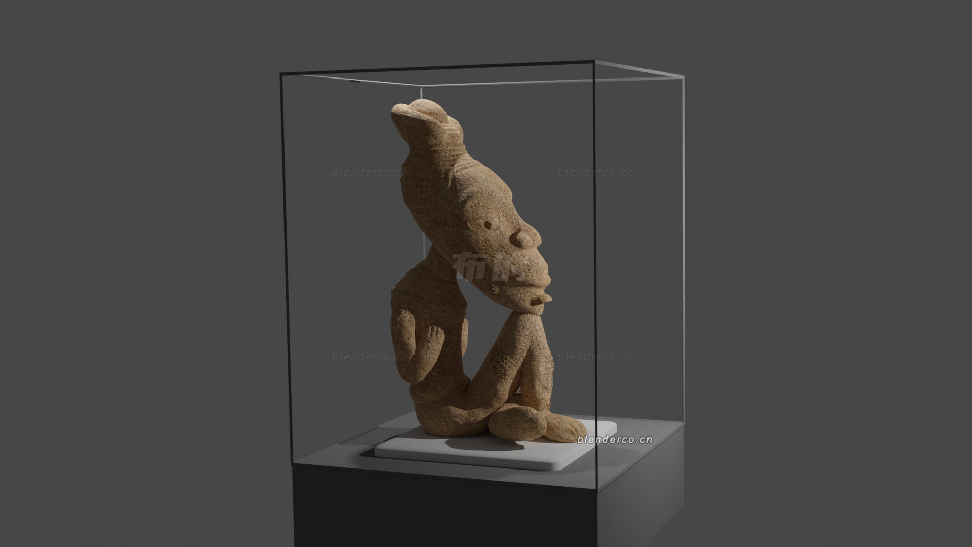 Blender古代非洲雕塑模型