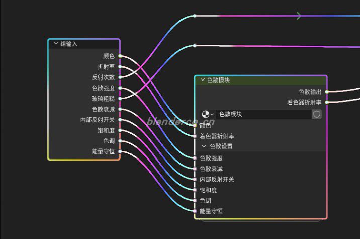 节点界面动态炫彩流动特效RGB流光效果_Blender超级技术交流社✨联合发布_【节点牧人node_wrangler魔改版】