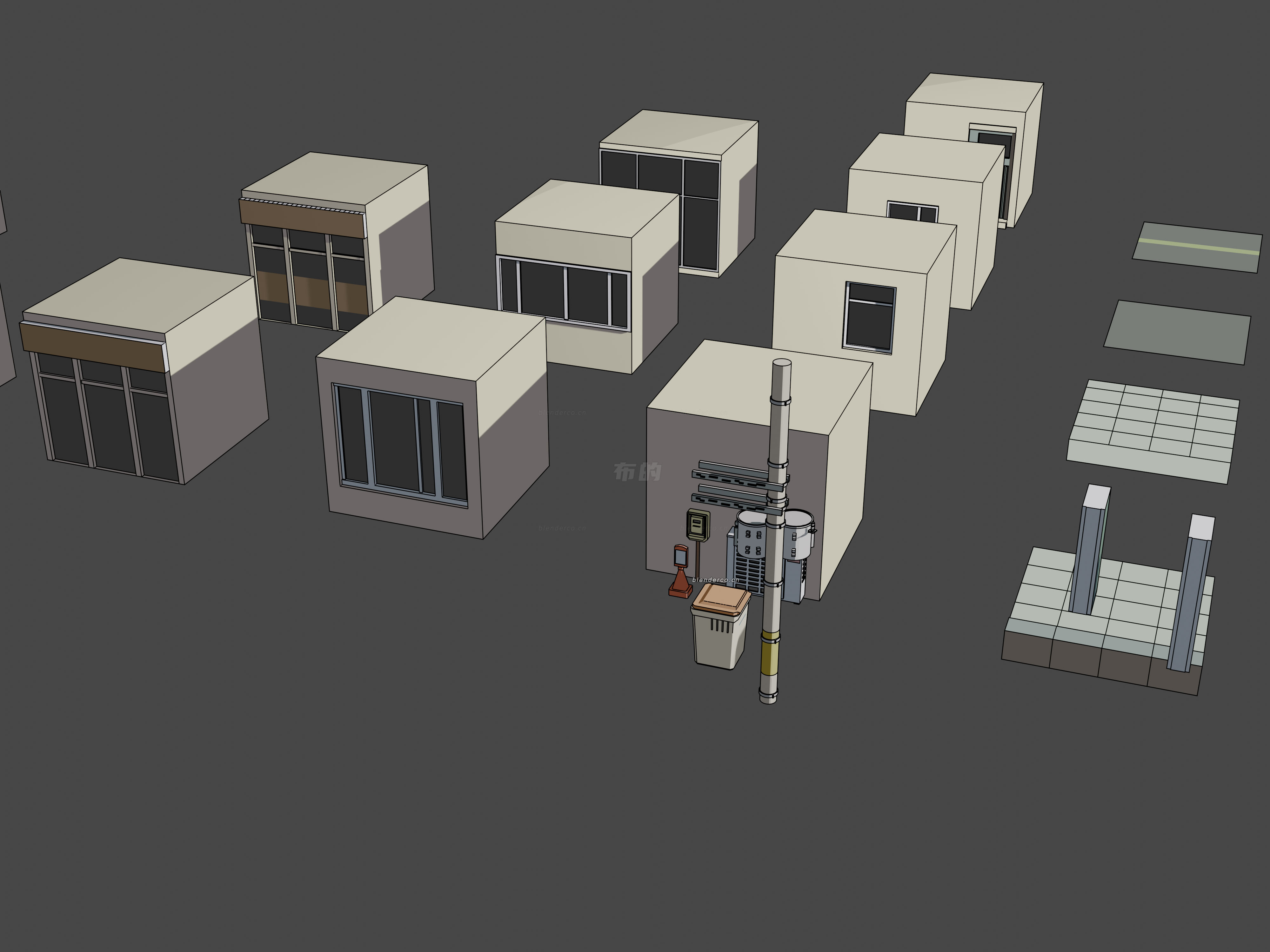 Blender街头模型