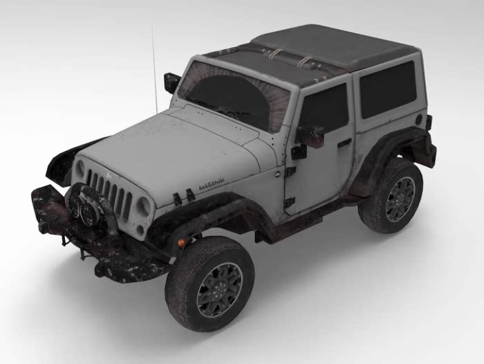 C4D汽车FBX越野车STL吉普车OBJ交通工具Blender三维模型Maya素材