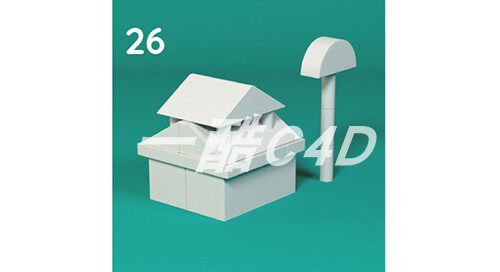 一酷C4D-GSG灰猩猩系列-建筑模型026