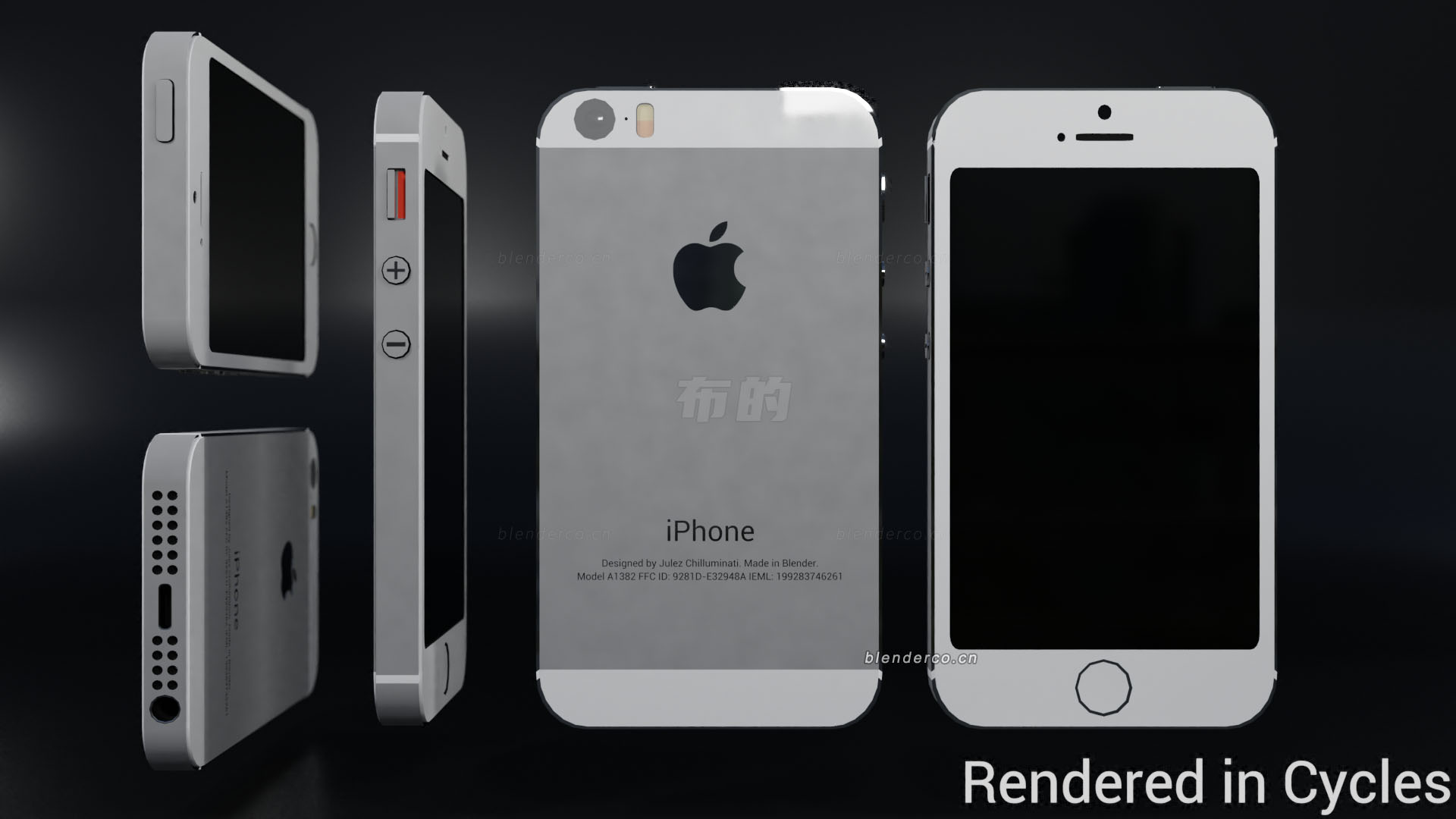 blender苹果手机iphone5sse模型-群友分享-作者不清，知道的留言