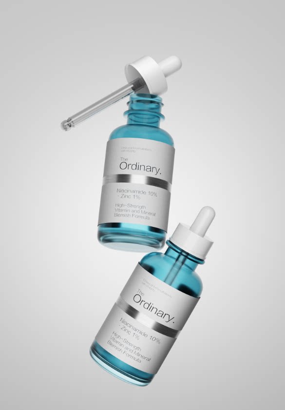 透明蓝色瓶子渲染