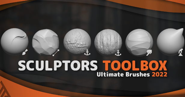 Blender雕刻笔刷预设 Sculptors Toolbox – Ultimate Brushes 2019