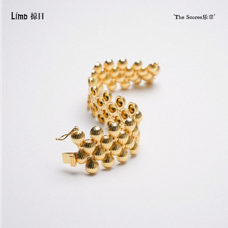 Limb Original Design Metalwork Drum Beat Interwoven Texture Bracelet Heavy Craftsmanship