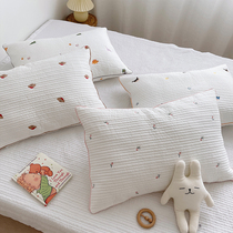 Foreign trade handmade children baby quilted pillowcase cotton embroidery kindergarten pillowcase single 30x50cm