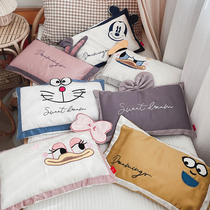 Children cartoon Tencel A pillowcase 30x50 baby Summer Ice Silk cold feeling ins single pillowcase 48*74